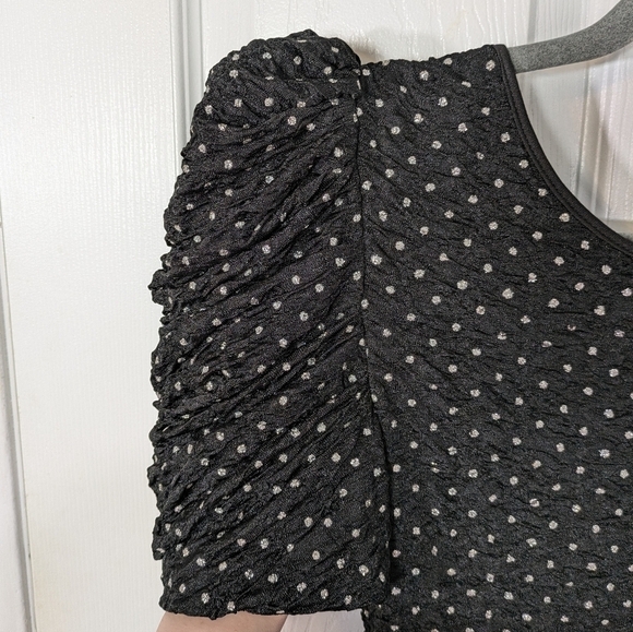 NWT Urban Outfitter Hague Rhinestone Puff Sleeve Mini Dress w/ Low Back Size S - Picture 7 of 11